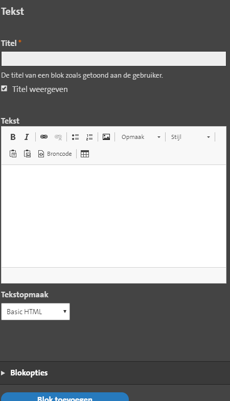 Tekst toevoegen
