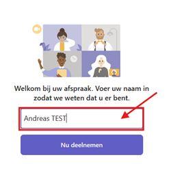 stap 4 naam invullen
