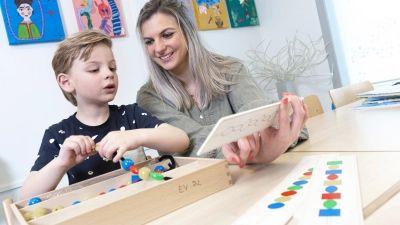 Klaslokaal op de kinderafdeling