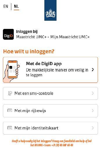 Log in met DigiD