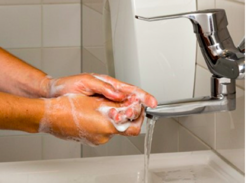 Handen wassen