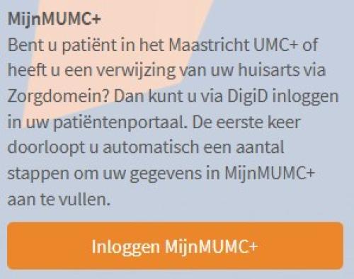 Log in op MijnMUMC+